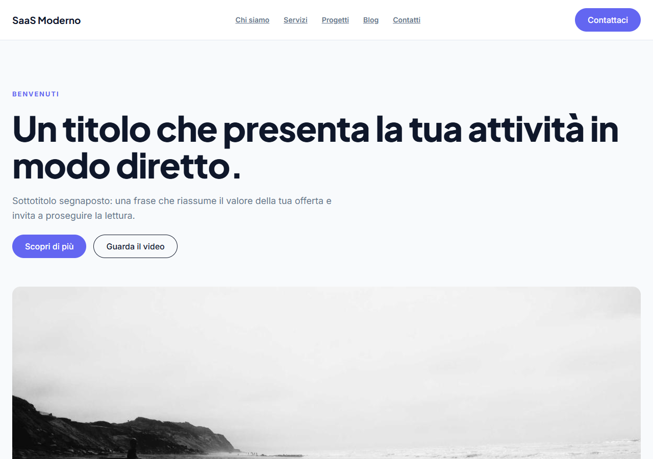 Anteprima del design set SaaS Moderno